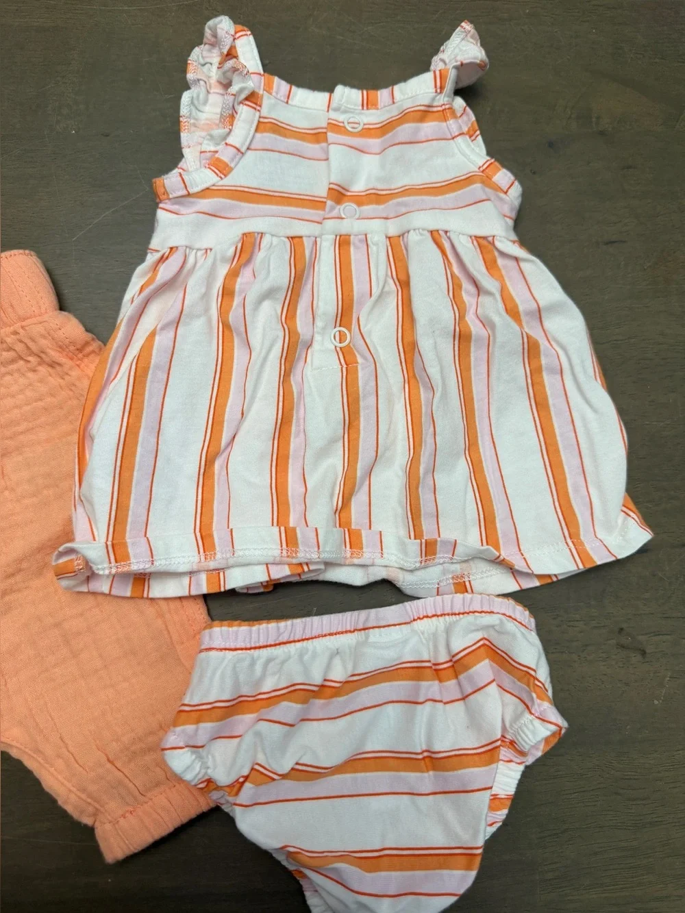 Cat & Jack Carter's Baby NB Newborn 3pc Outfit Set Dress Shorts Bloomers Striped